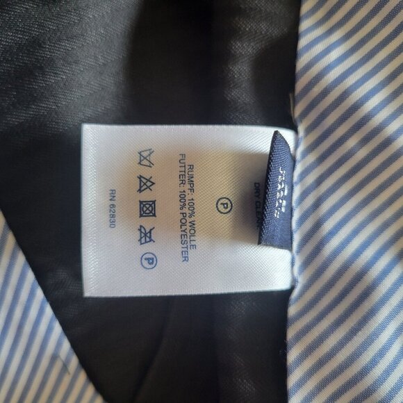 Lands' End Traditional Fit Men's Dress Pants 35" Waist 100% Wool Polyester Linin - Picture 3 of 4